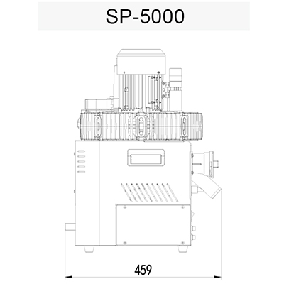 SP5000 Suction Unit: Side View